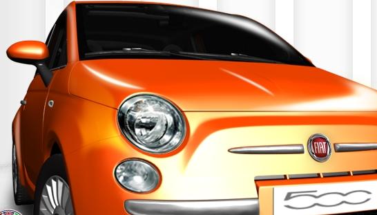 fiat cars india. Fiat 500 India: 500 Orange