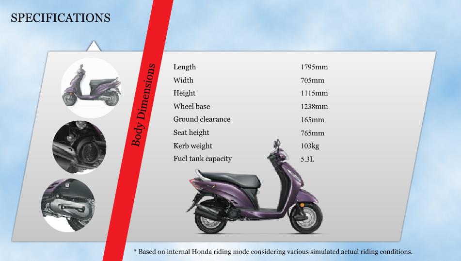 Honda activa weight specifications #3