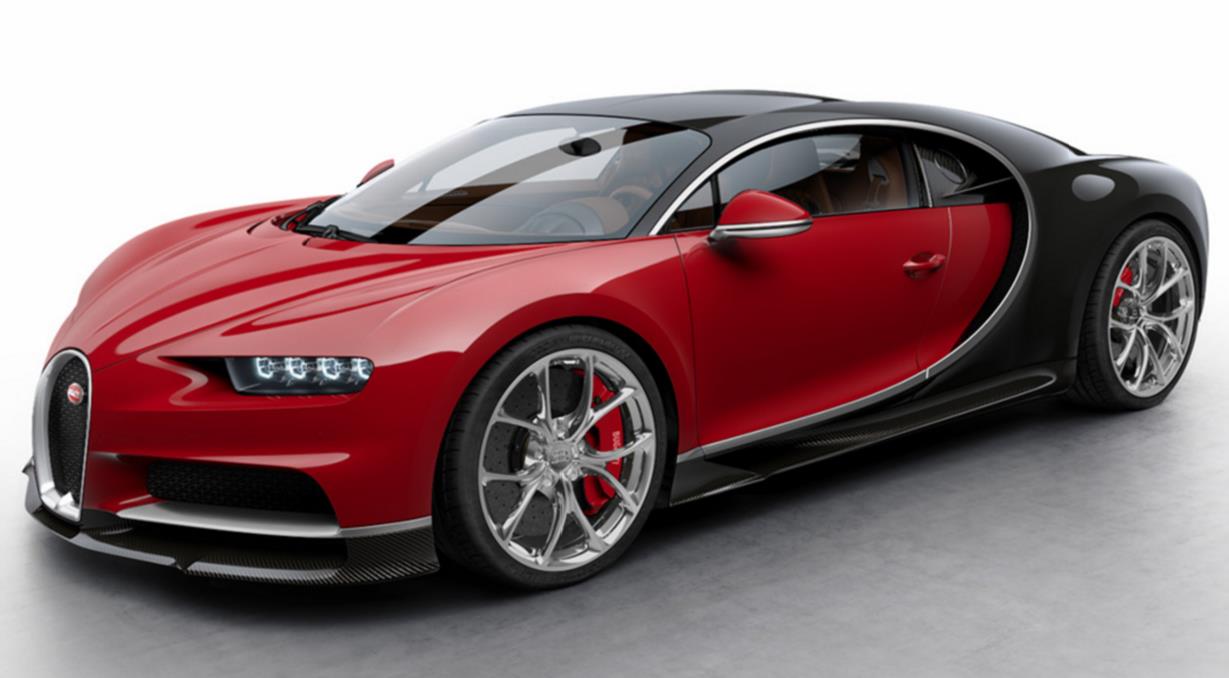 Bugatti Chiron Black Red