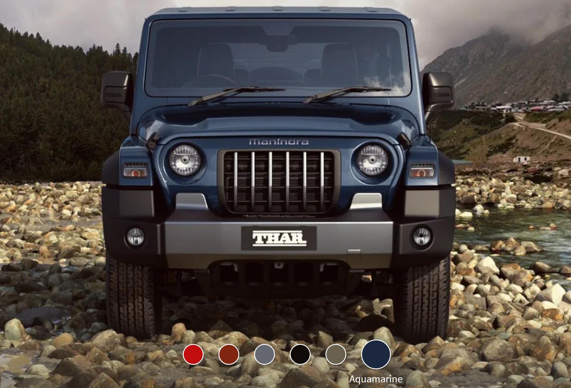 Mahindra Thar Blue Colour