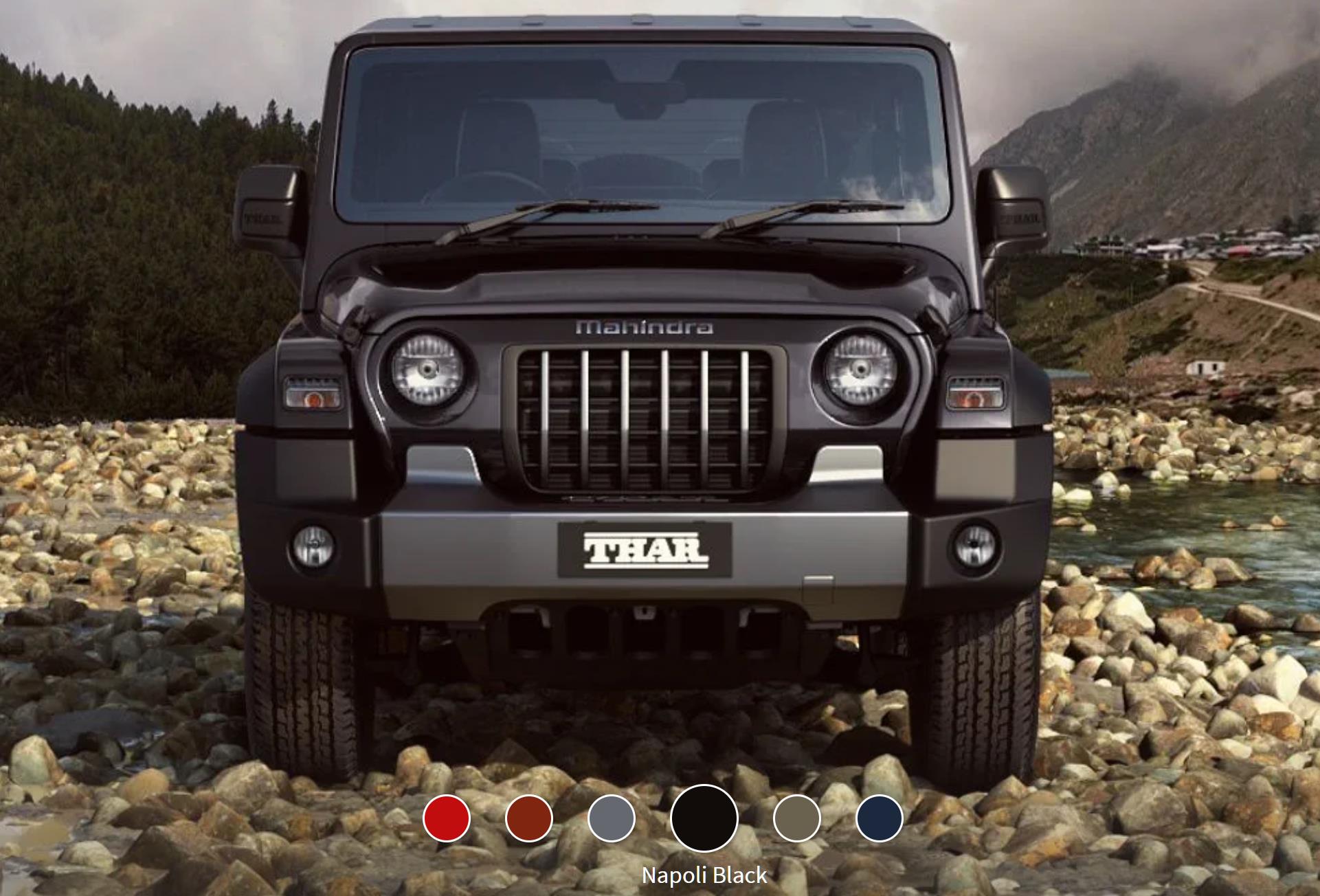 Mahindra Thar Black Colour