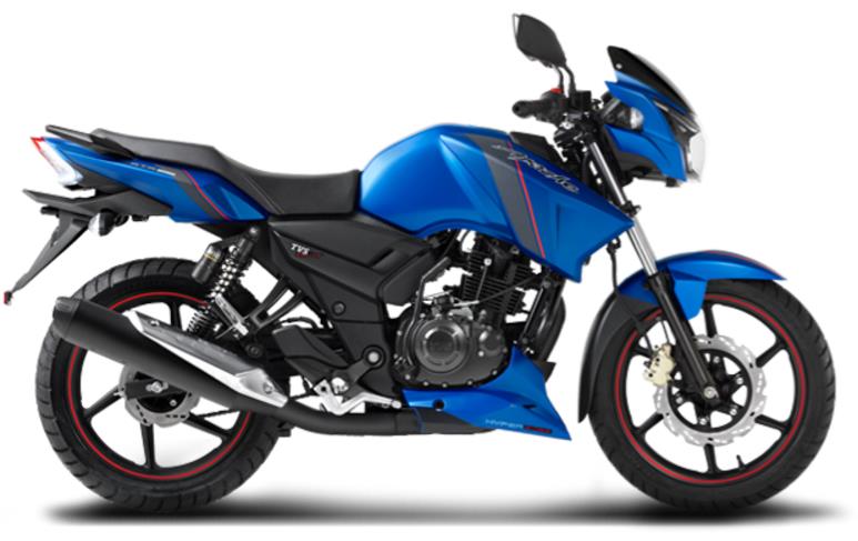 17 Tvs Apache Rtr 160 Matte Blue Rear Disc Specs And Price In