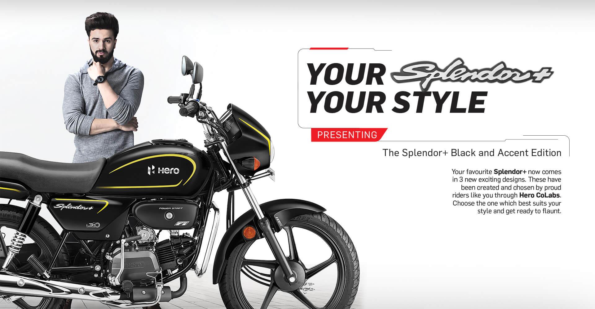 splendor new bike black