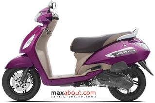 tvs jupiter on road price