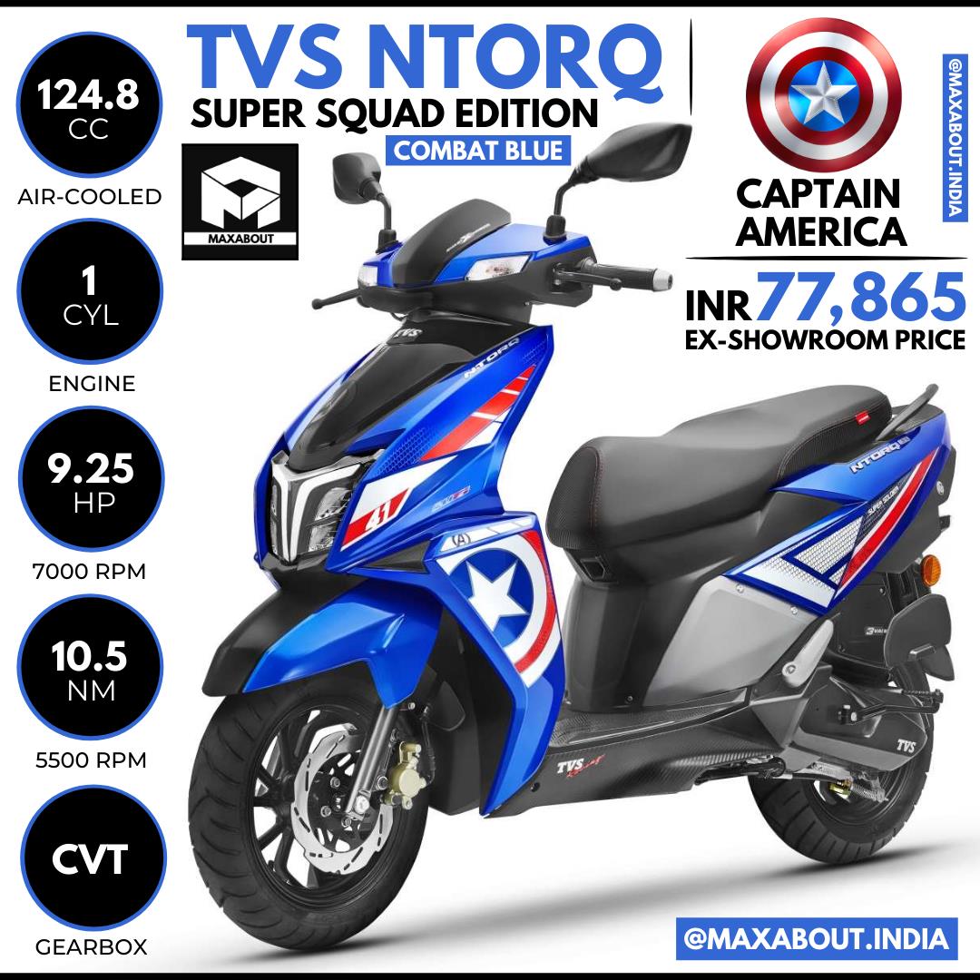 Tvs Ntorq 125 Marvel Edition 2024 favors