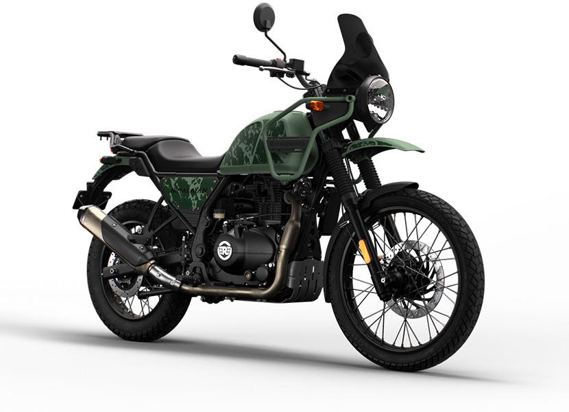 Royal Enfield Himalayan Pine Green Price Specs Mileage In India   Re Himalayan Pine Green F3q 