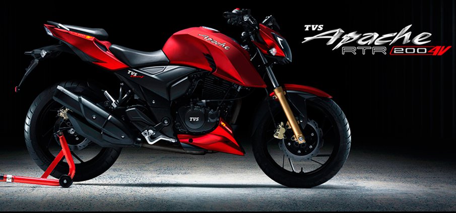 Price of TVS Apache RTR 200 Listed on the Official Website