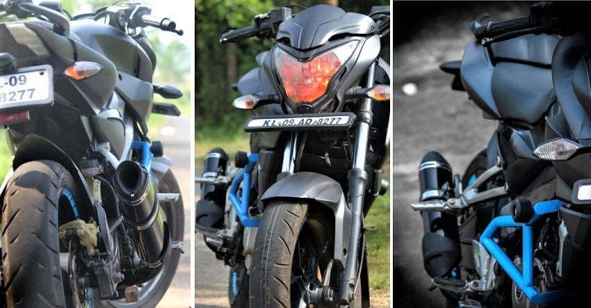 Bajaj Pulsar NS200 with Side-Mounted Exhaust by HTRZ Modz