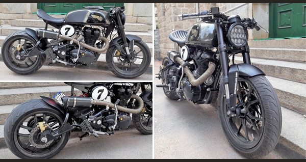 Custom-Made Royal Enfield Steroid 540 with USD Forks & Metzeler Tyres