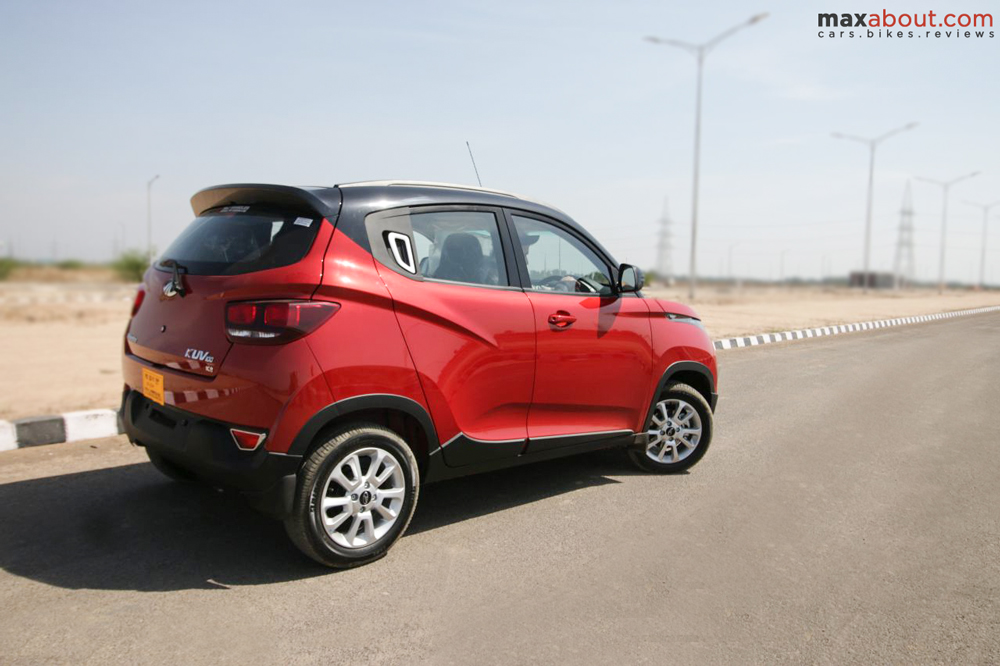 KUV100 looks awesome on the move and gets the head turning ability in its dual tone variant.