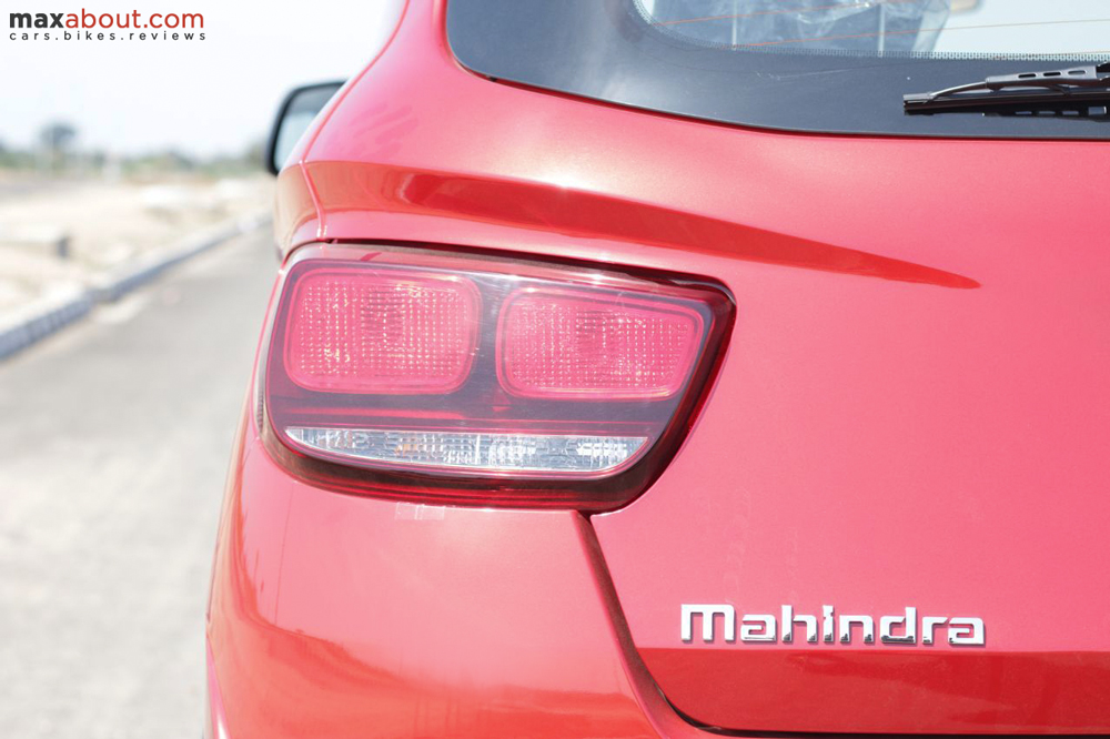 Sharp body line helps the taillight get more aggression on the KUV100.
