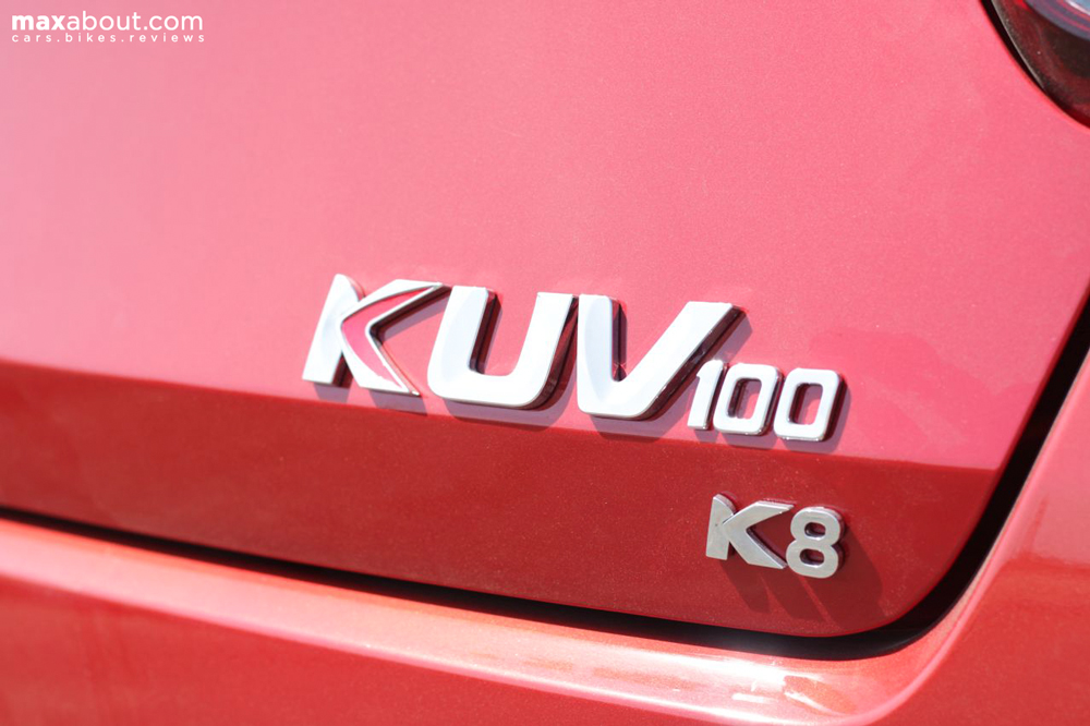 Dual tone edition is based on the top spec KUV100 K8 variant. The 'K' even gets the red inserts in the moniker.