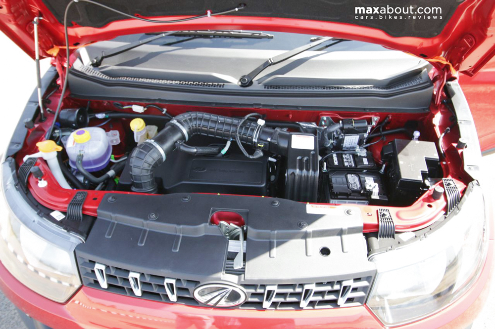 The engine bay is neat and quite compact for an engine of this size.