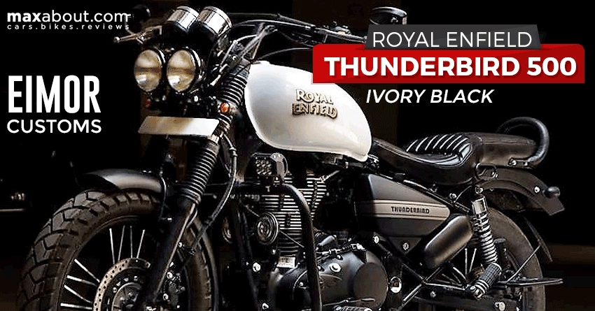 500cc Royal Enfield Thunderbird 'Ivory Black' by Eimor Customs