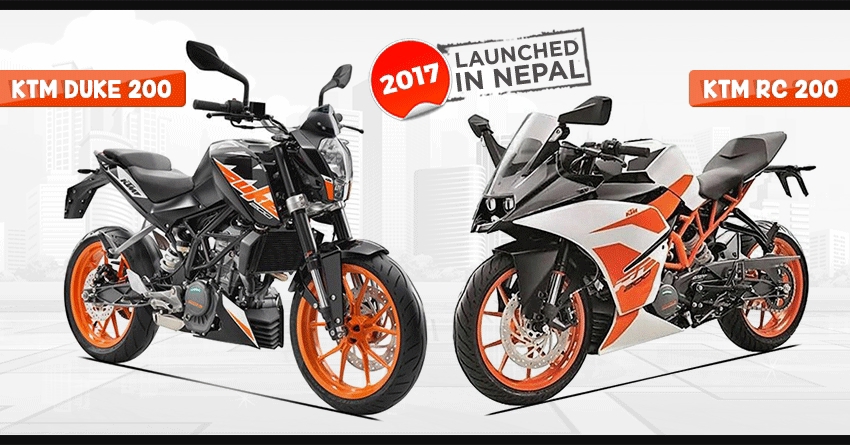 2017 KTM Duke 200 and RC 200 Launched in Nepal