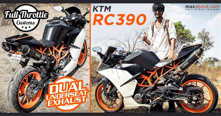 KTM RC 390 with Dual Underseat Exhausts by Full Throttle Customs
