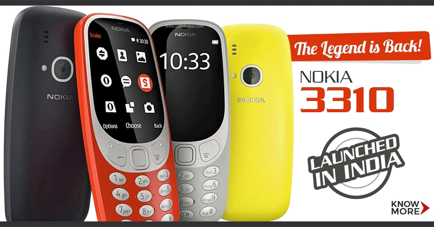 Nokia 3310 Launched in India for INR 3310