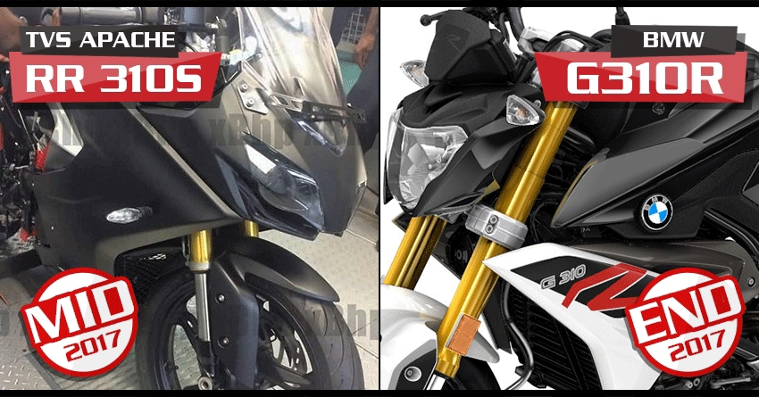 TVS Apache RR 310S to Arrive Before BMW G310R