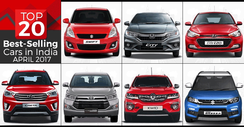 Top 20 Best-Selling Cars in India [April 2017]
