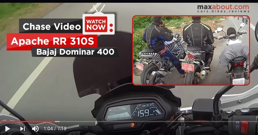 Chase Video: Bajaj Dominar 400 Unable to Overtake TVS Apache RR 310S