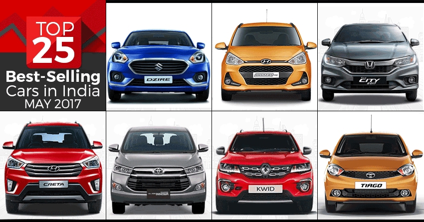 Top 25 Best-Selling Cars in India [May 2017]