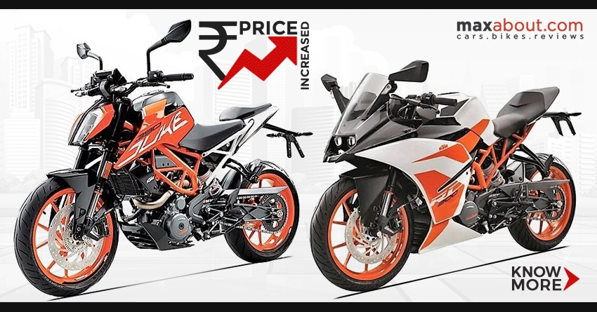 Price of KTM Duke & KTM RC Series Increased