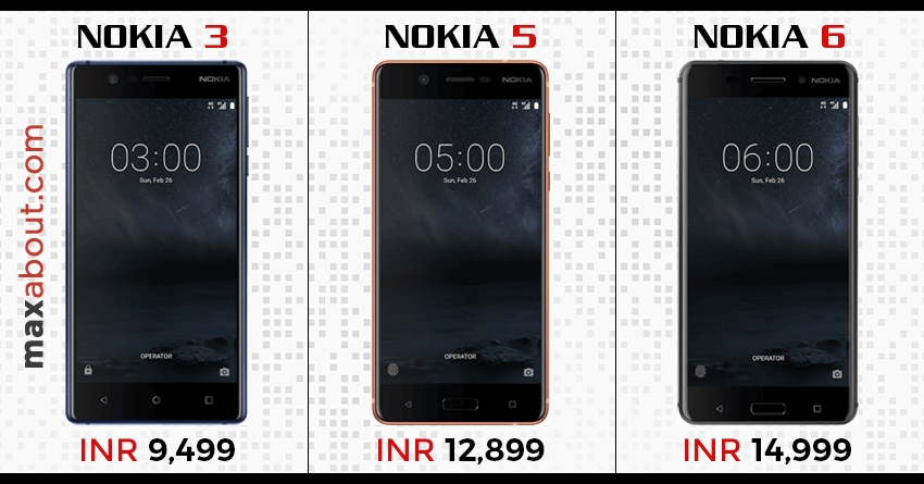 Nokia 3, Nokia 5, Nokia 6 Android Phones Launched in India