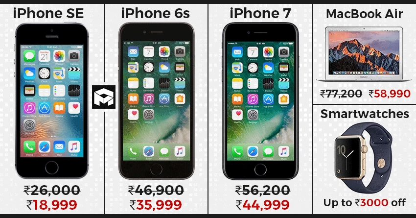 Amazon India Apple Fest: iPhone SE @ Rs 18,999 | iPhone 7 @ Rs 44,999!