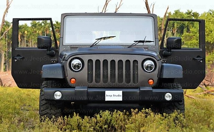 Here is the Best Modified Mahindra Thar in India with Jeep Looks - close up