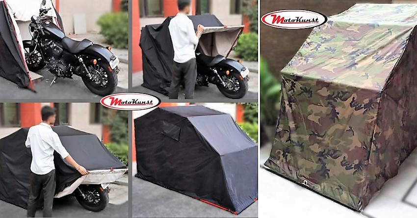 Reinforced Foldable and 100% Waterproof Bike Shelter by MotoKunst