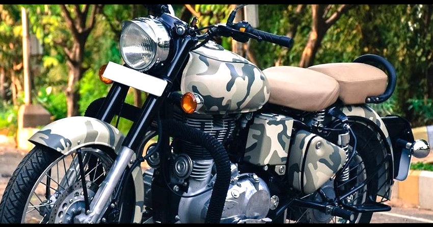 Royal Enfield Classic 350 'Camouflage Wrap' by SV Stickers