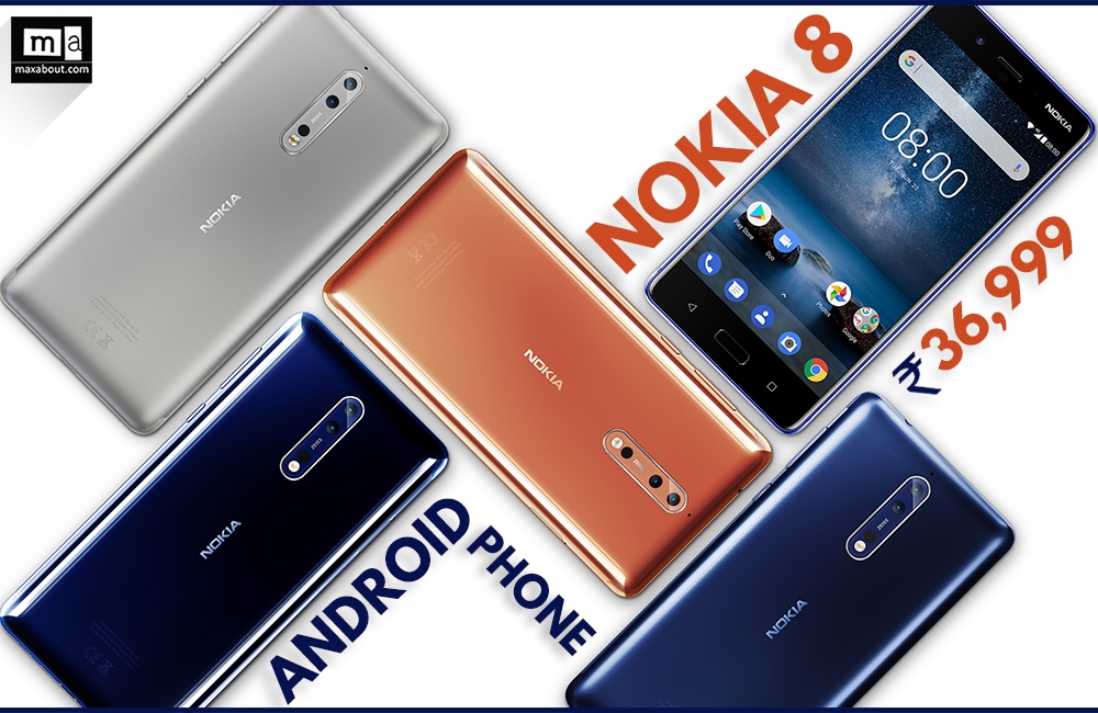Nokia 8 Android Smartphone Launched in India @ INR 36,999