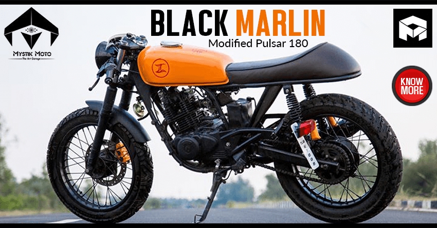 Meet Black Marlin: Modified Bajaj Pulsar 180 by Mystik Moto