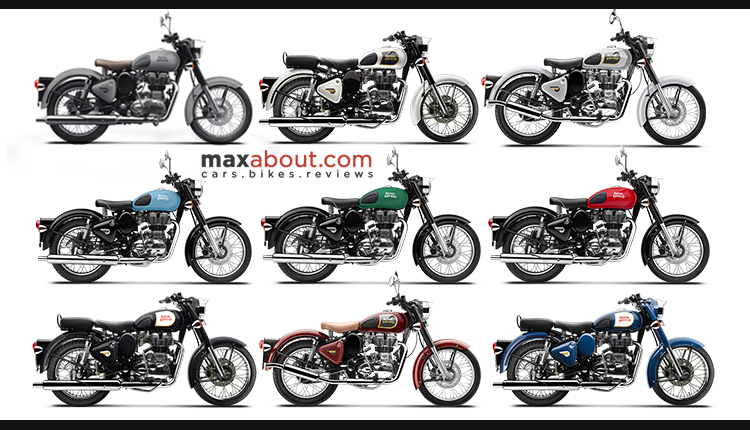 Royal Enfield Classic 350 Colors Available in India