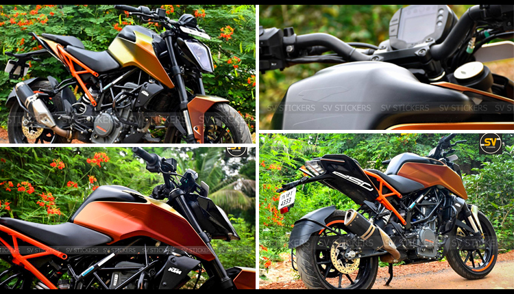 KTM Duke 250 Color Shift Edition by SV Stickers (Chennai)