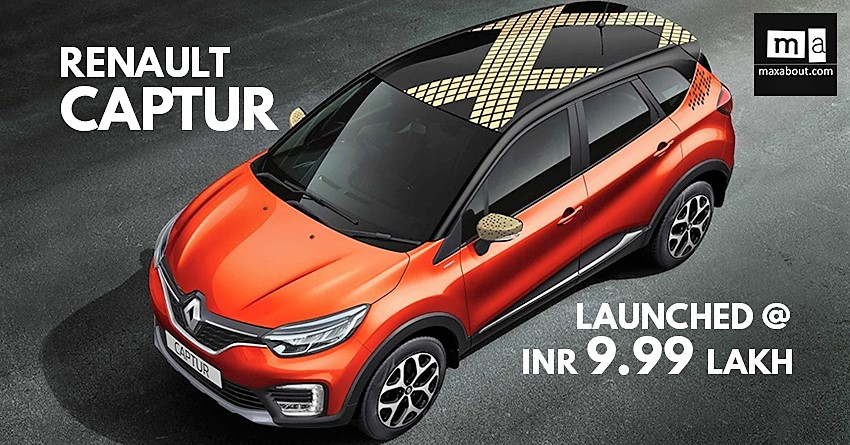 Renault Captur Launched in India @ INR 9.99 Lakh