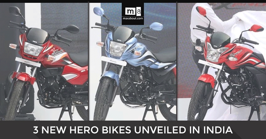 3 New Hero Bikes Unveiled in India