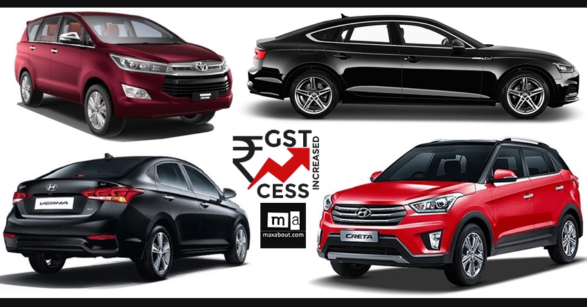 GST Cess on Luxury Cars & SUVs Increased from 15% to 25%, Applicable from January 1, 2018