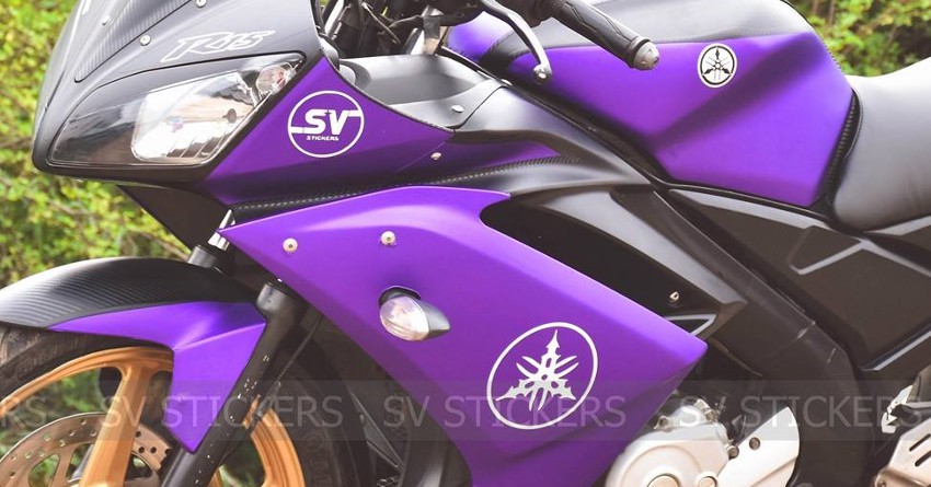 Matte Satin Purple Yamaha R15 V1 Wrap by SV Stickers