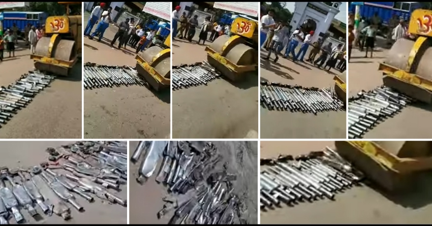 Here's Why Punjab Police Crushed Royal Enfield Exhausts Under A Road Roller