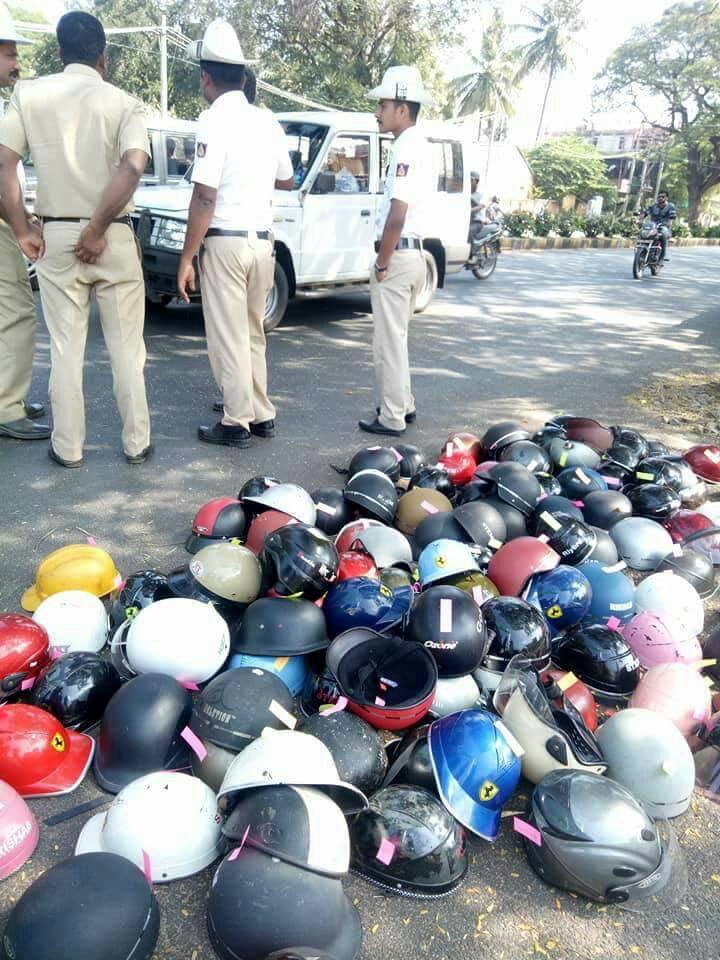 Non-ISI Helmets Seized