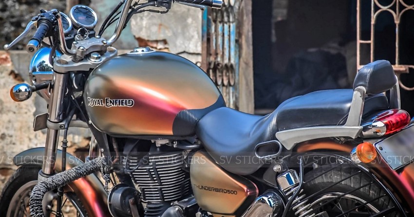 Royal Enfield Thunderbird 'Color Shift' Wrap by SV Stickers
