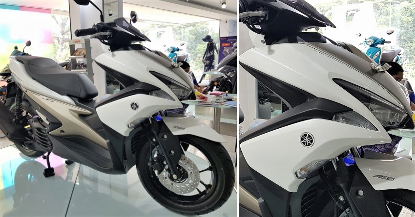 Yamaha Aerox 155 Spotted at a Dealership in Visakhapatnam