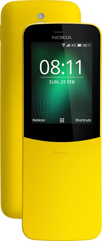 Nokia 8110 4G in Banana Yellow Shade