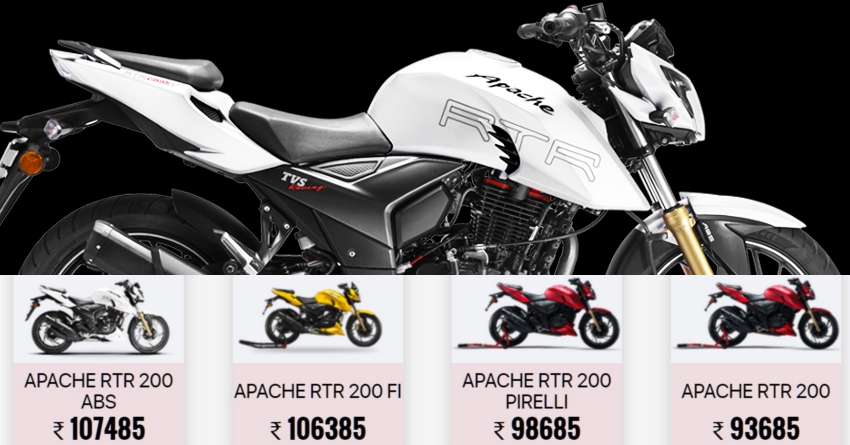 It's Official: TVS Apache RTR 200 ABS Launched @ INR 1,07,485