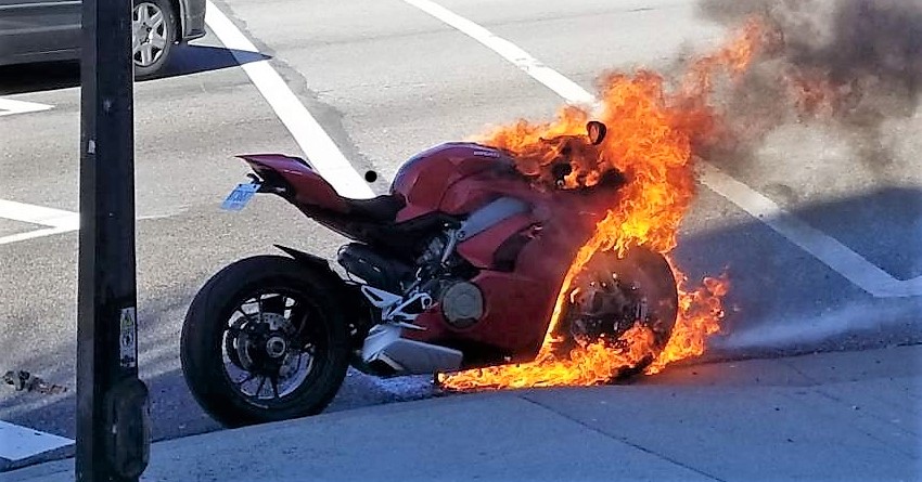 Ducati Panigale V4 Catches Fire in North America