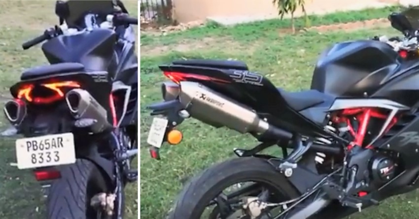 TVS Apache RR 310 with Dual Underseat Exhaust by Verma Automotives
