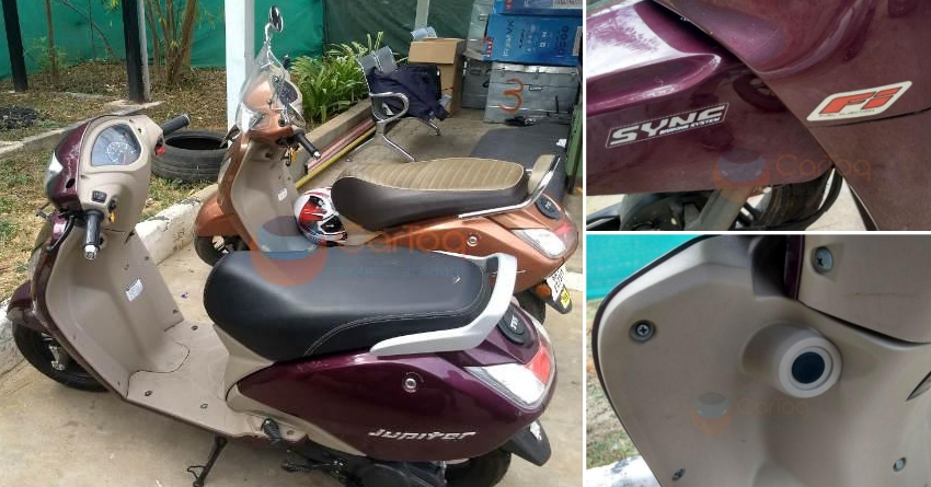 TVS Jupiter Fi with Sync Braking System Spotted in India