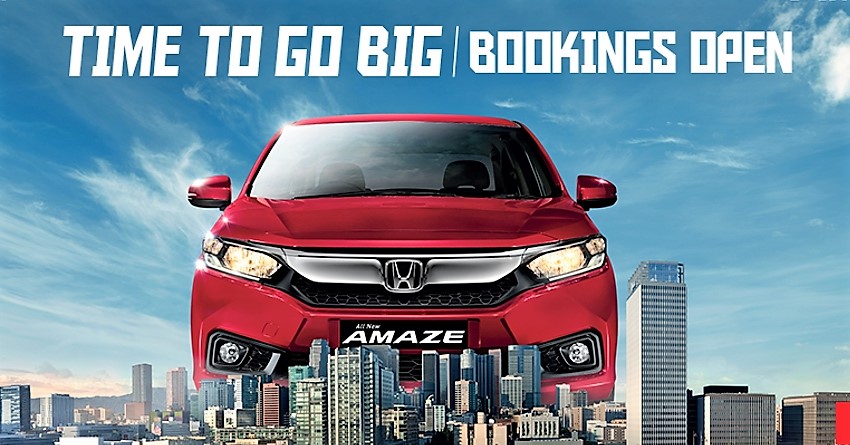 2018 Honda Amaze Bookings Now Open for INR 21,000