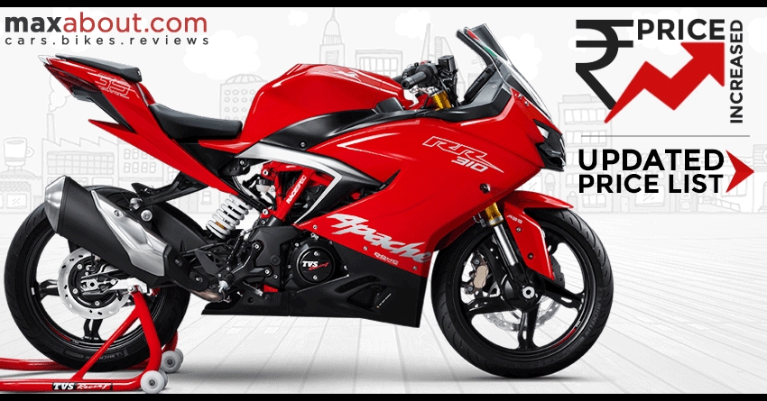 TVS Apache RR 310 Price Hiked by INR 8000